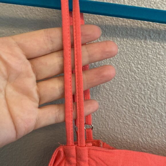 NWT- Wild Fable- Ruched Spaghetti Strap Sun Dress Vibrant Pink/Coral- Size XXL - Picture 7 of 11